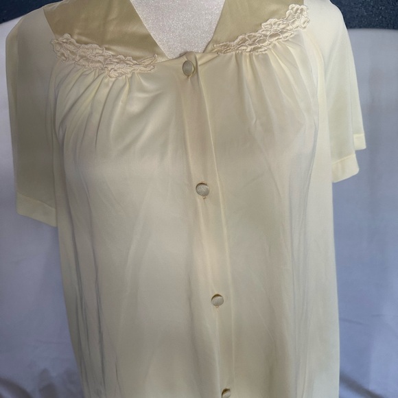 Vanity Fair Cream Button-Down Nightgown - Picture 1 of 2